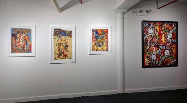 Installation view of our 2022 exhibition Danny Simmons: The Long and Short of It at Westwood Gallery NYC