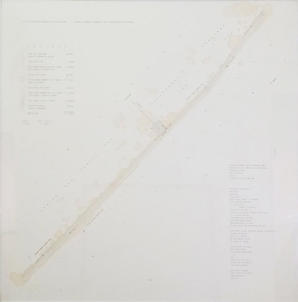 Ink drawing of sculpture plans