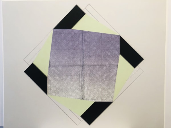 A geometric abstract work on musuem board
