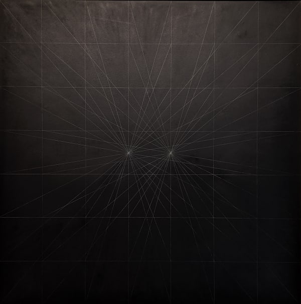 dark abstract geometric painting