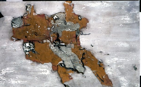 Abstract black and brown painting
