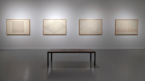 Installation view of 2023 exhibition Will Insley: Visions of a Future Civilization at Westwood Gallery NYC