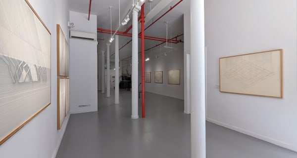 Installation view of 2023 exhibition Will Insley: Visions of a Future Civilization at Westwood Gallery NYC