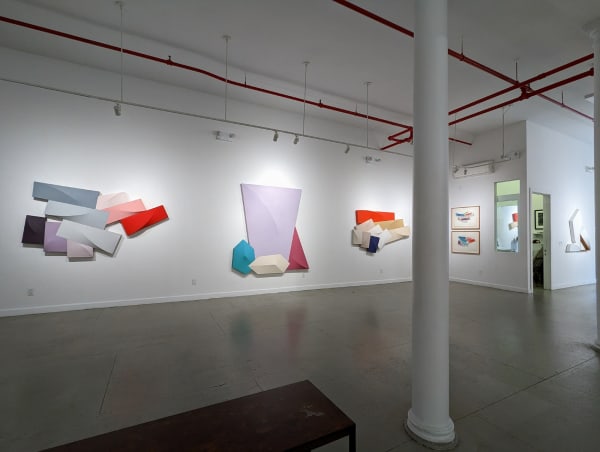 Installation view of our 2023 exhibition Charles Hinman: Beyond Minimalism at Westwood Gallery NYC