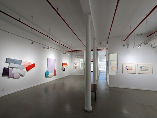 Installation view of our 2023 exhibition Charles Hinman: Beyond Minimalism at Westwood Gallery NYC