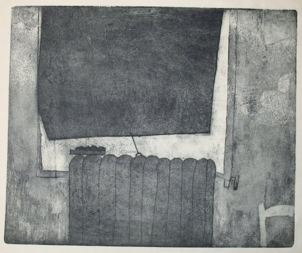 grayscale etching of urban interior