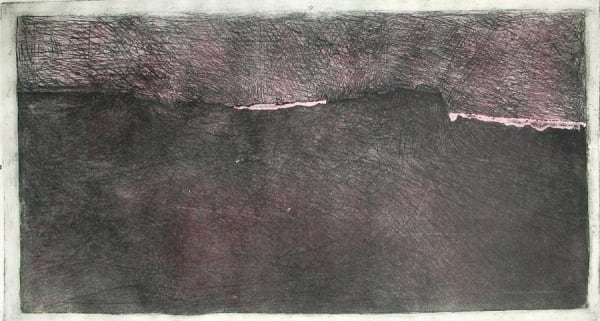 grayscale etching of abstracted horizon