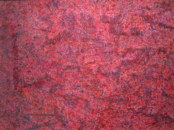 acrylic and mixed media work on paper in an abstract expressionist style