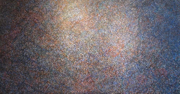 acrylic and mixed media work on canvas in an abstract expressionist style