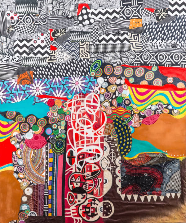 Abstract artwork by Danny Simmons
