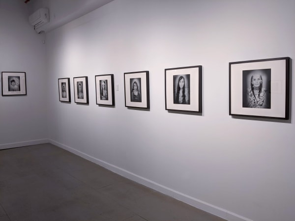 Installation view of 2020 exhibition "Lifting the Veil: Portraits of Amazigh Women" at Westwood Gallery NYC