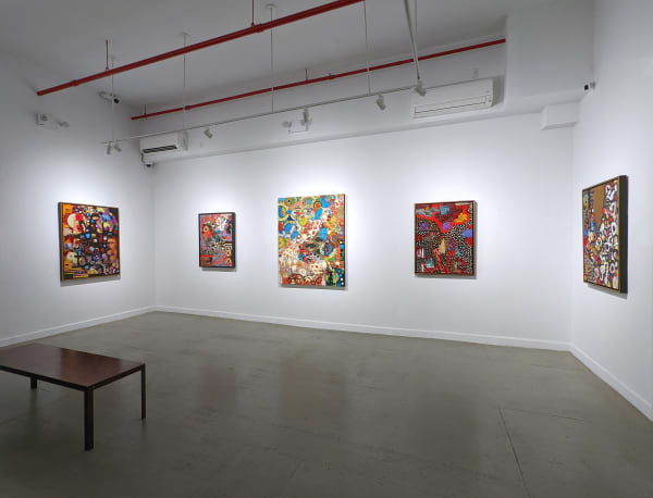 Installation View of 2022 exhibition Danny Simmons: The Long and Short of It at Westwood Gallery NYC