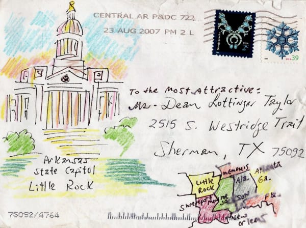 Arkansas State Capitol and regional map