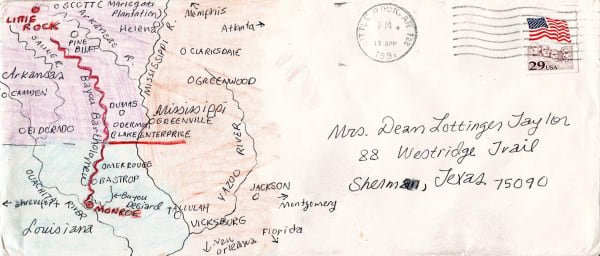 Map of ArkLaMiss region of the Delta