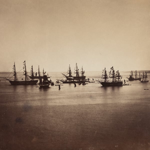 Gustave Le Gray - Officers Seated at a Tent, Camp de Châlons, 1857