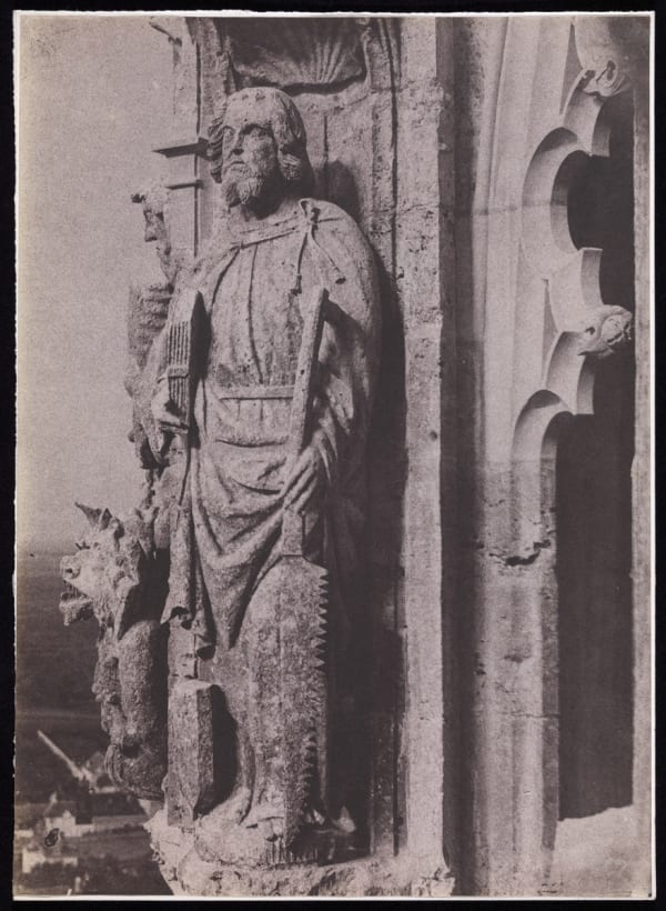 Charles Nègre, Statue at Chartres, c. 1852