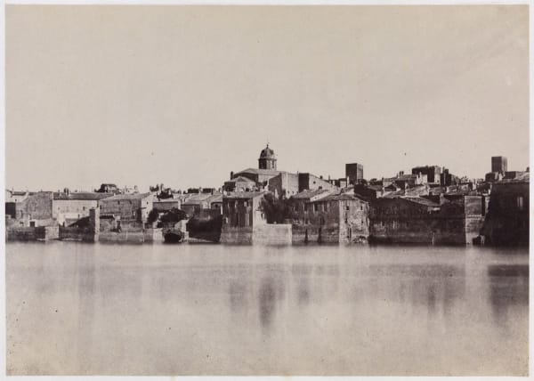 Charles Nègre, View across the river at Arles, c. 1854