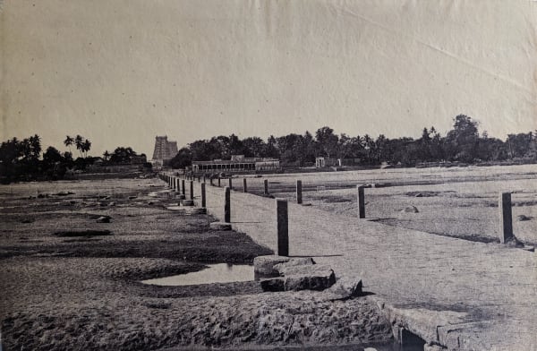 Captain Linnaeus Tripe, Madura, the vygay river with causeway, 1858