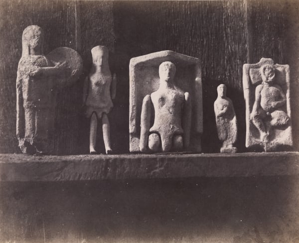 Auguste Salzmann, Statues at Kamiros, Rhodes, 1855