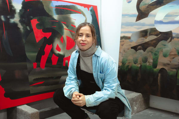 Myrna Quiñonez in studio