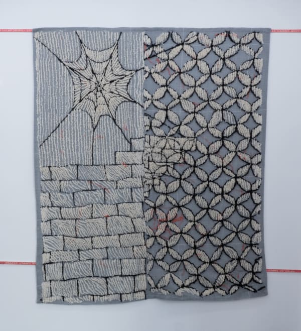 CHRISTIAN NEWBY, Brick-Wall-Spider-Web-Post-It-Note, 2019