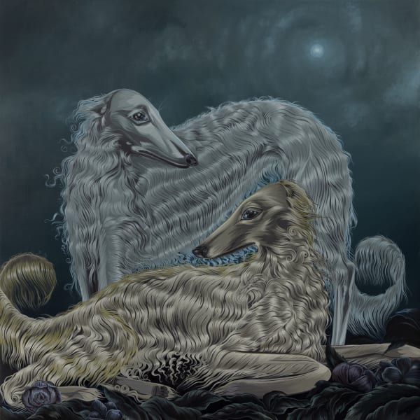 SABRINA BOCKLER, Borzois In Moonlight, 2023