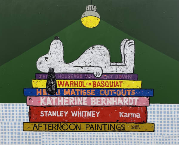 Still Life With Snoopy Sculpture On Art Books , 2023