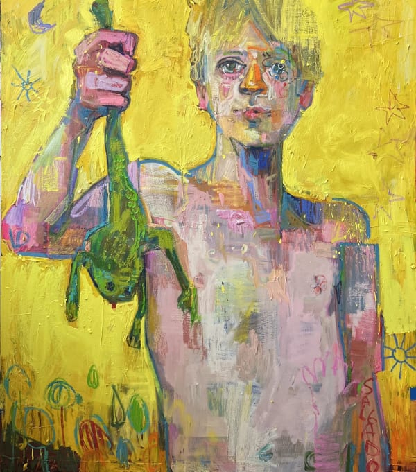 ANDREW SALGADO, Portrait Of A Young Boy (As Charles Ray), 2023