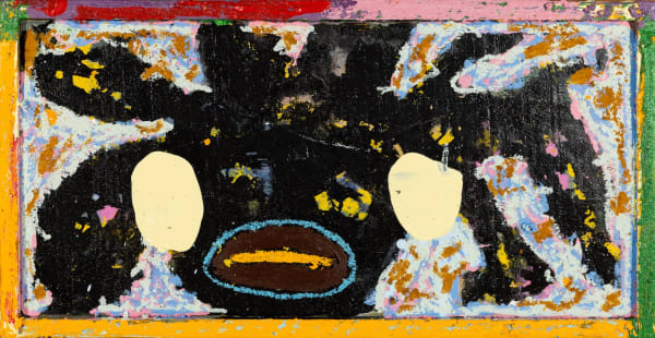 JACK KABANGU, Dark Face Painting III (Baby Green Boy), 2024