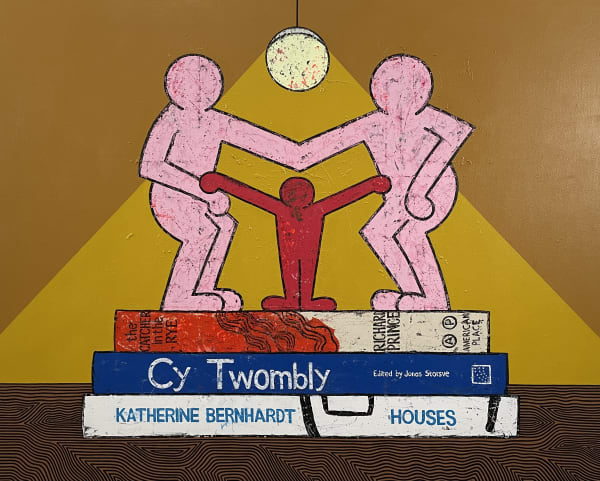 Still Life With Keith Haring Sculpture On Art Books, 2024