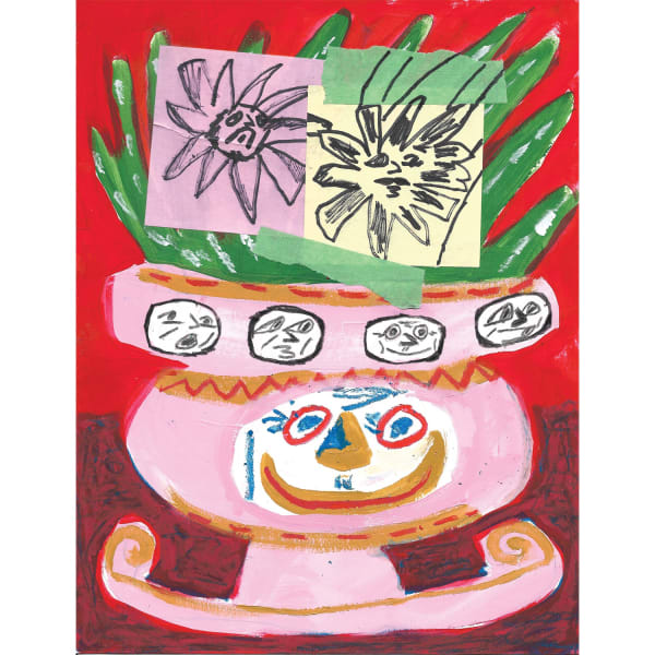 GORD BOND, Faux Flowers In A Live Pot, 2019