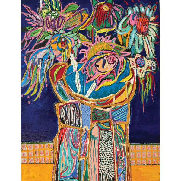KSENIA DERMENZHI, On Nice Bouquet (Blue), 2023