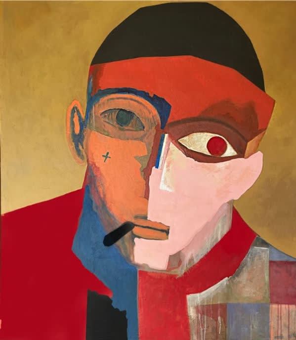A cubist portrait of a man