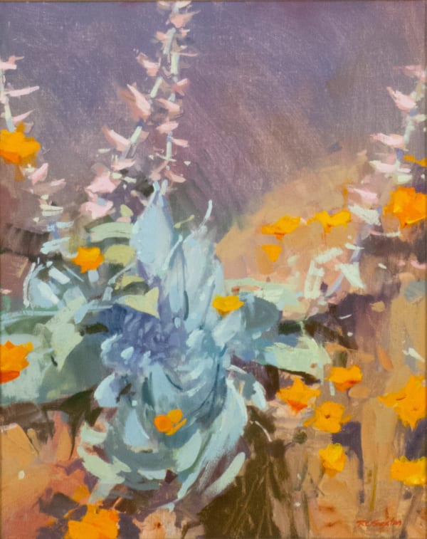 a painting of a succulent plant