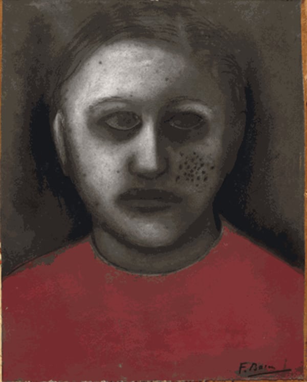 Portrait, circa 1930 Pastel on paper, mounted on card Approx. 40cm x 32cm