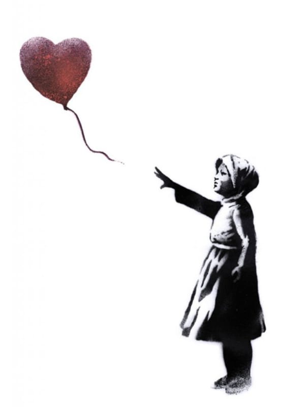 Girl with Balloon, Syrian Version, 2014