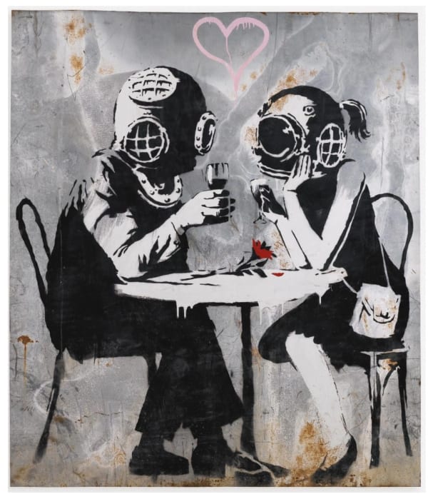 Banksy’s 2003 Think Tank album cover merges pop culture and politics in iconic graffiti style
