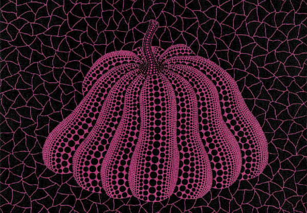 Yayoi Kusama, Pumpkin, 1995, contemporary sculpture with bold yellow surface and black polka dots, iconic motif of the artist’s practice.