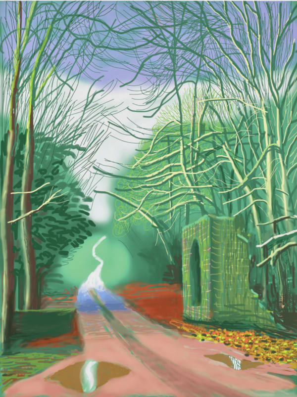 Arrival of Spring: 19th February 2011 iPad drawing on paper 55 x 41.5 In, Edition of 25 Sotheby's London: 17th...