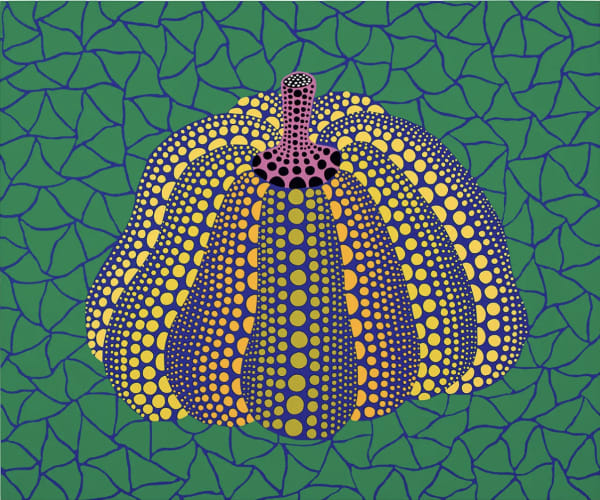 Yayoi Kusama, Pumpkin (OG) (K.159), 1992, limited edition screenprint, edition of 120, available on the market for collectors of Kusama’s pumpkin prints.