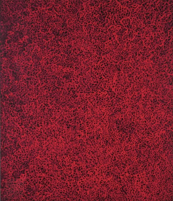 Yayoi Kusama, Rain in the Evening Glow, 1992, limited edition screenprint, edition of 75, available on the art market for collectors of Kusama prints.
