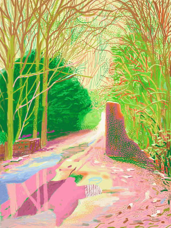 David Hockney, The Arrival of Spring in Woldgate, East Yorkshire, 2 January 2011