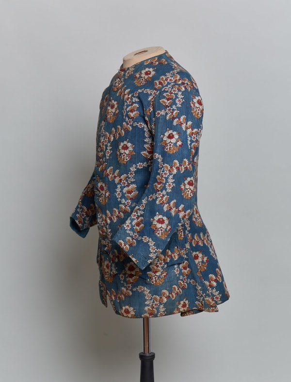 Man's waistcoat of printed siamoise French, ca. 1770 Museo de la Moda (sold 2021)