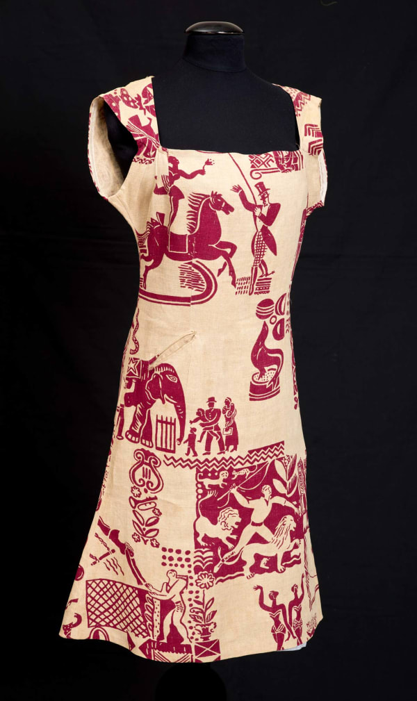 Dress of printed linen the fabric by Ruth Reeves (American), ca. 1931 Cooper Hewitt, Smithsonian Design Museum (sold 2024)