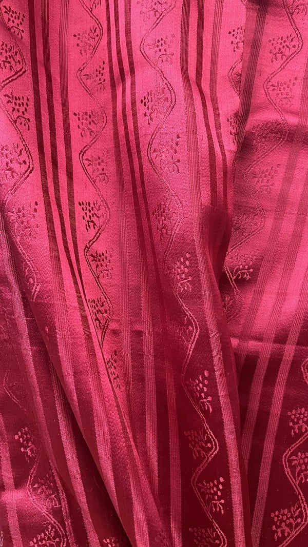 French, Figured silk satin, ca. 1800