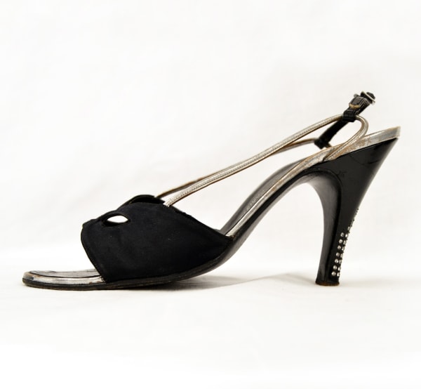 Padova (André Perugia), Pair of "mask" slingbacks, ca. 1948–51