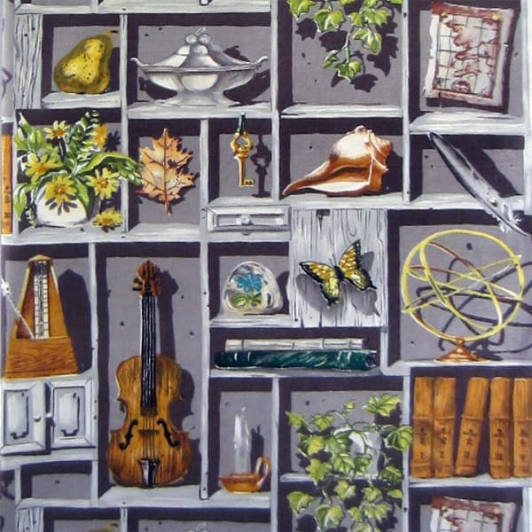 William Ward Beecher for Associated American Artists, "Treasure Trove" printed cotton, 1952