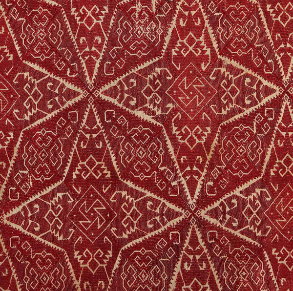 Greek (Naxos), Silk-embroidered linen bed curtain, 18th century