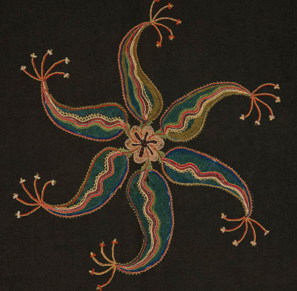 American (New England), Wool-embroidered bedcover, ca. 1820 and later