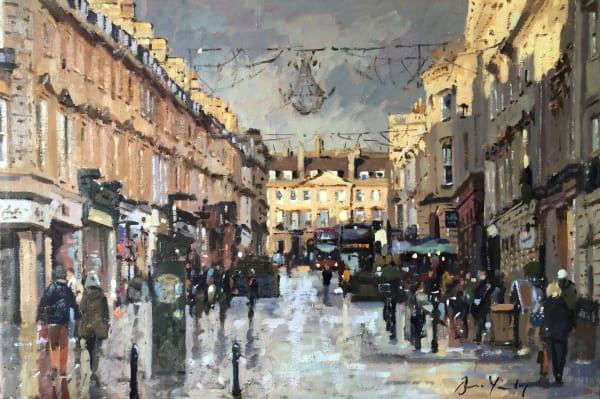 Bruce Yardley, Christmas Shoppers, Milsom Street, Bath